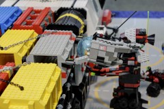 Moonbase aus LEGO Bausteinen - Containerverladung