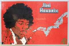 LEGO-Mosaik von Jimi Hendrix