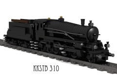 Dampflokomotive kkStB 310 (k.k. österreichischen Staatsbahnen) - gerendert