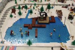 Eislaufplatz für Winterlandschaft aus LEGO Bausteinen