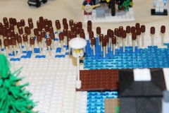Eislaufplatz für Winterlandschaft aus LEGO Bausteinen - Detailaufnahme