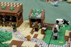 Kapelle mit Landschaft aus LEGO Bausteinen - Detailaufnahme