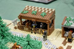 Kapelle mit Landschaft aus LEGO Bausteinen - Detailaufnahme